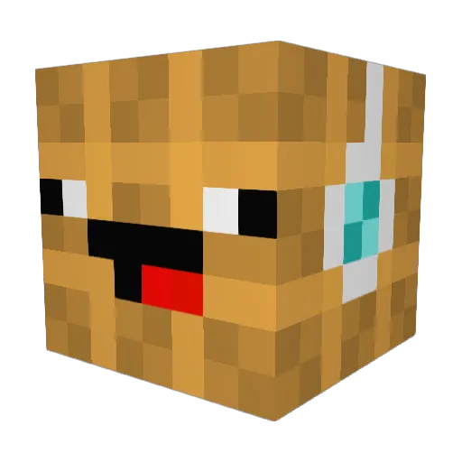 88horses Minecraft avatar head, 3D render