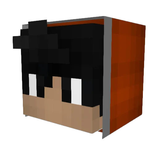 88mario Minecraft avatar head, 3D render