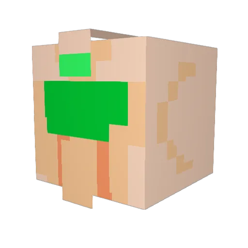 88yant Minecraft avatar head, 3D render