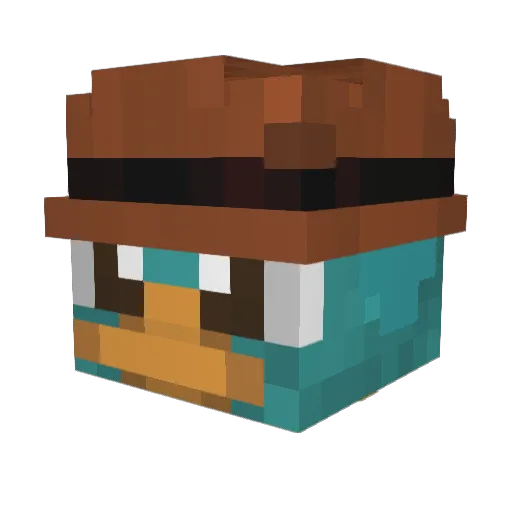 8982 Minecraft avatar head, 3D render