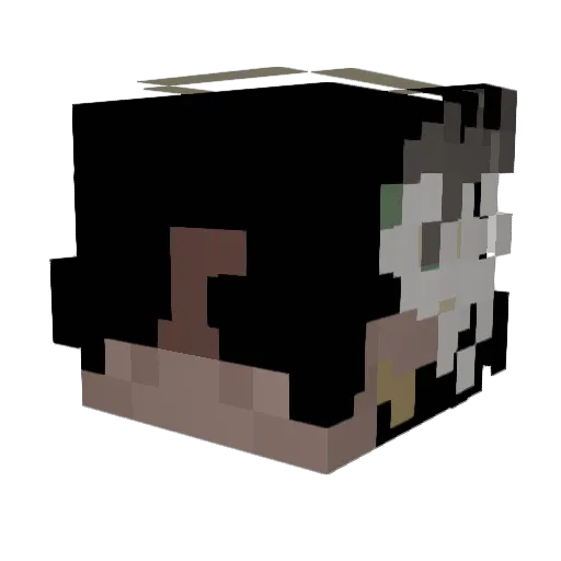 89Ryzen Minecraft avatar head, 3D render