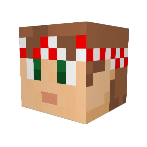 89ZERO Minecraft avatar head, 3D render