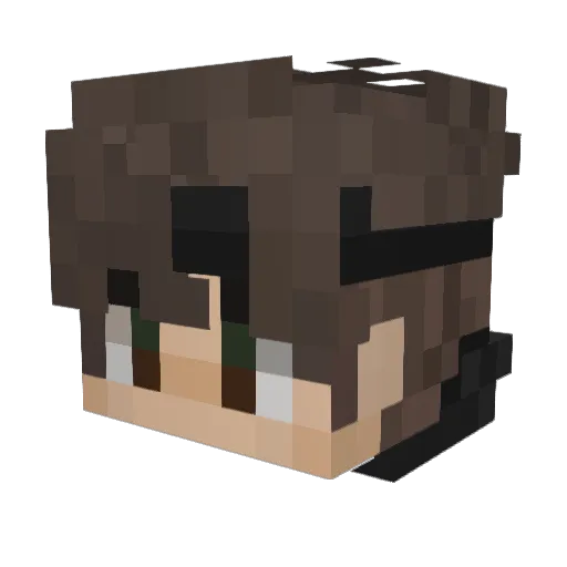 8BIGBOB8 Minecraft avatar head, 3D render