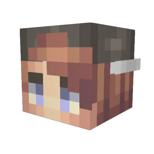 8BitAlejandro Minecraft avatar head, 3D render