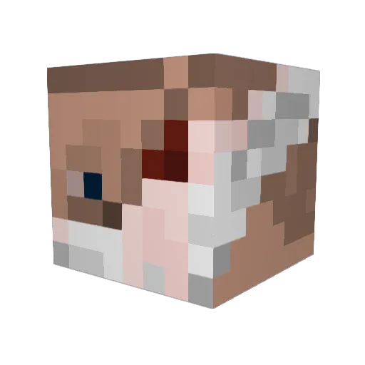 8BitAlexej Minecraft avatar head, 3D render