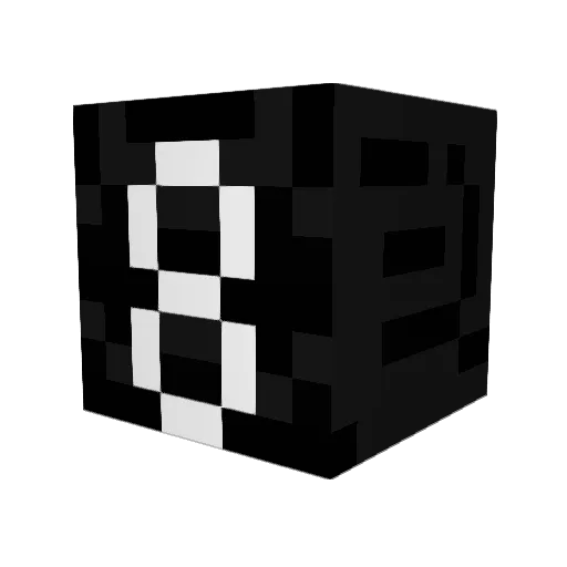 8BitClown Minecraft avatar head, 3D render