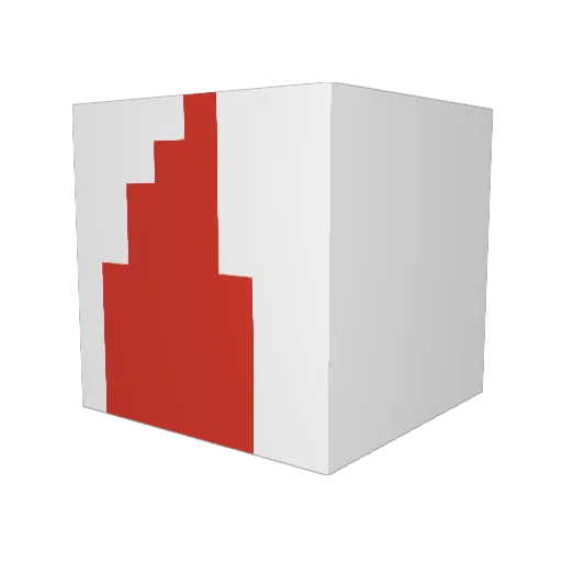 8BitIKEA Minecraft avatar head, 3D render