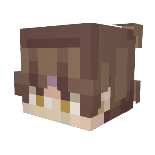 8BitTrik Minecraft avatar head, 3D render
