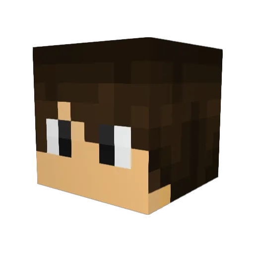 8BlockTrompo Minecraft avatar head, 3D render