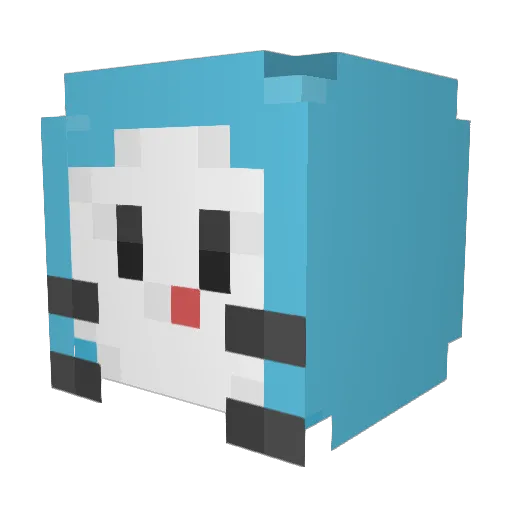 8Bomb Minecraft avatar head, 3D render