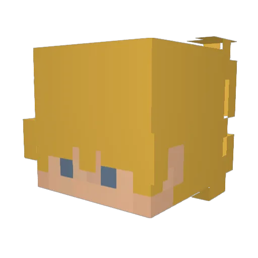 8Consi Minecraft avatar head, 3D render
