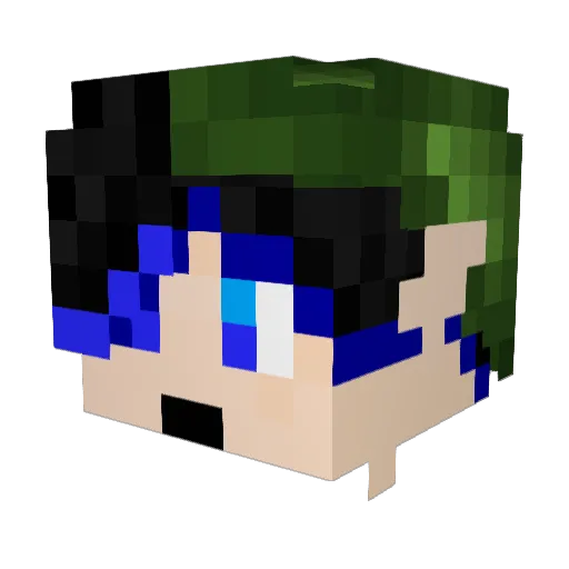 8Dubs8 Minecraft avatar head, 3D render