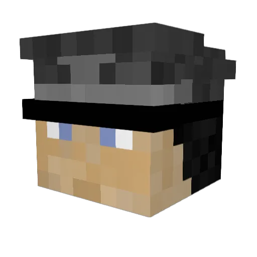 8ENI8 Minecraft avatar head, 3D render