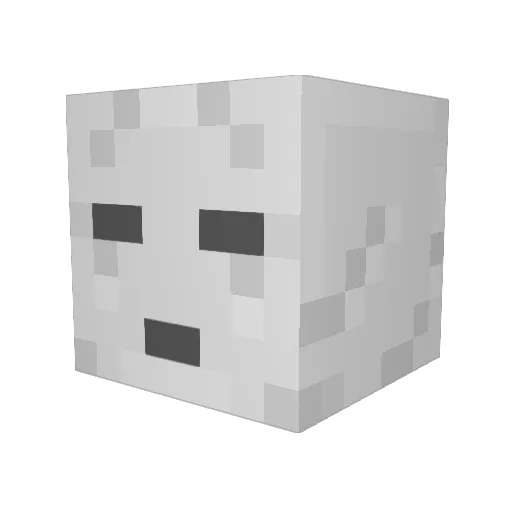 8Eiight Minecraft avatar head, 3D render