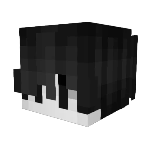 8GRY Minecraft avatar head, 3D render