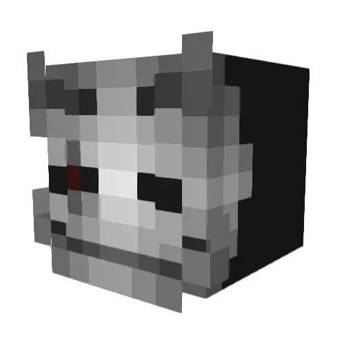 8K9l Minecraft avatar head, 3D render