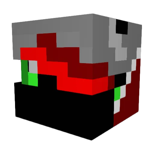 8LackGravity Minecraft avatar head, 3D render