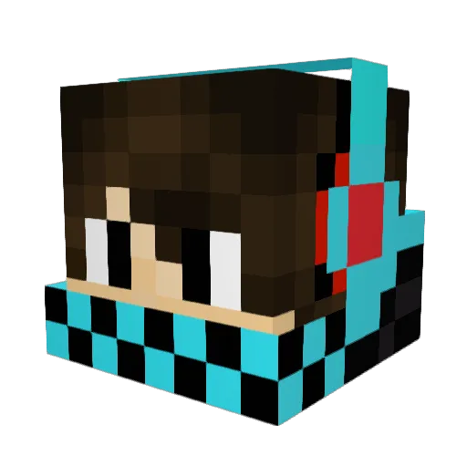 8Leoz8 Minecraft avatar head, 3D render