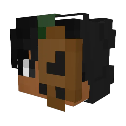 8Ole Minecraft avatar head, 3D render