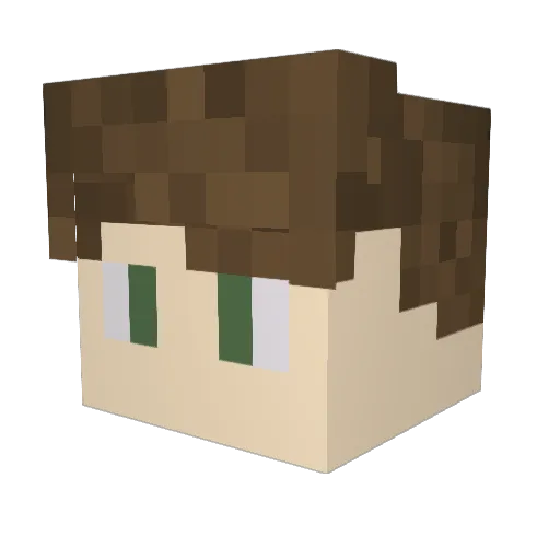 8PixelMatt Minecraft avatar head, 3D render