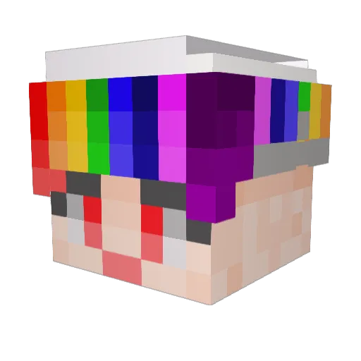 8SZo Minecraft avatar head, 3D render
