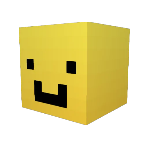 8WQW Minecraft avatar head, 3D render