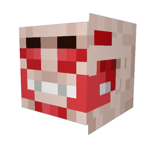 8Weltwunder Minecraft avatar head, 3D render