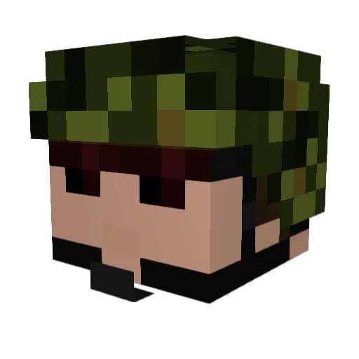 8_Bit_Viper Minecraft avatar head, 3D render