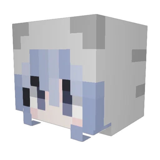 8__0 Minecraft avatar head, 3D render