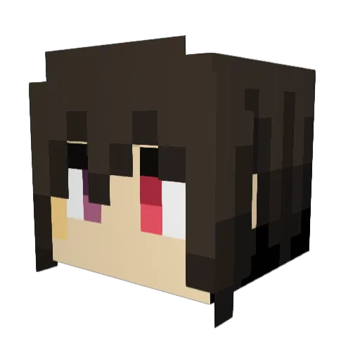 8_____0 Minecraft avatar head, 3D render
