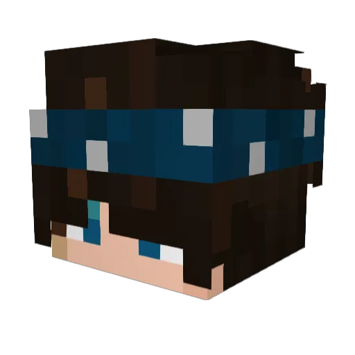 8_v Minecraft avatar head, 3D render