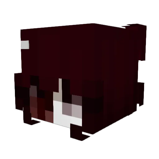 8_we Minecraft avatar head, 3D render