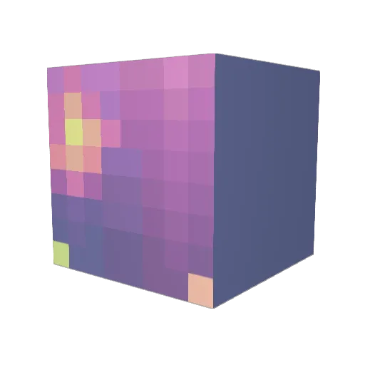 8_web Minecraft avatar head, 3D render