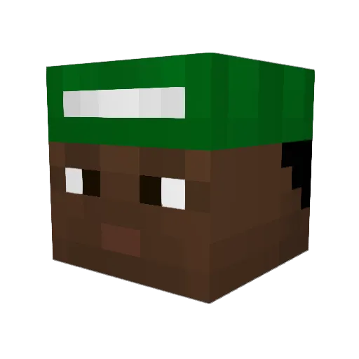 8ackyard Minecraft avatar head, 3D render