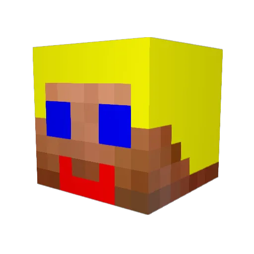 8asti93 Minecraft avatar head, 3D render