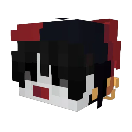8au_dayo Minecraft avatar head, 3D render