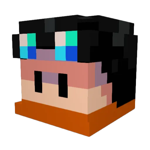 8bitKereal Minecraft avatar head, 3D render