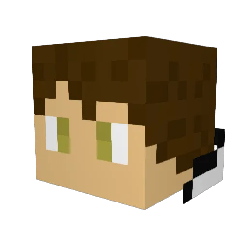 8bitPotatoChip Minecraft avatar head, 3D render