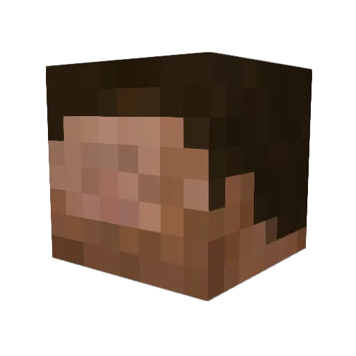 8bit_21 Minecraft avatar head, 3D render