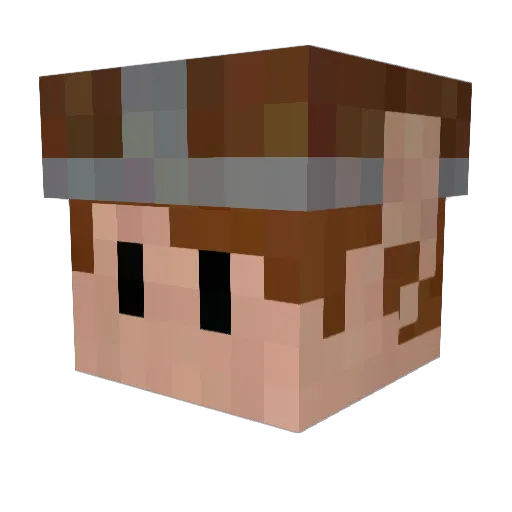 8bit_Evo Minecraft avatar head, 3D render