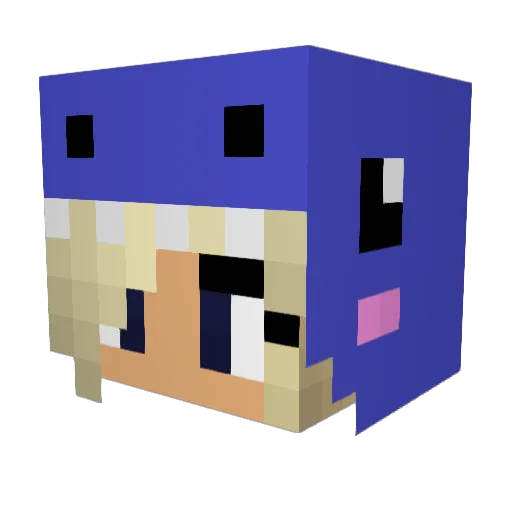 8bitdiamond Minecraft avatar head, 3D render