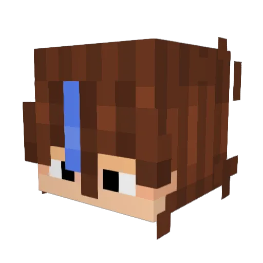 8bitpan Minecraft avatar head, 3D render