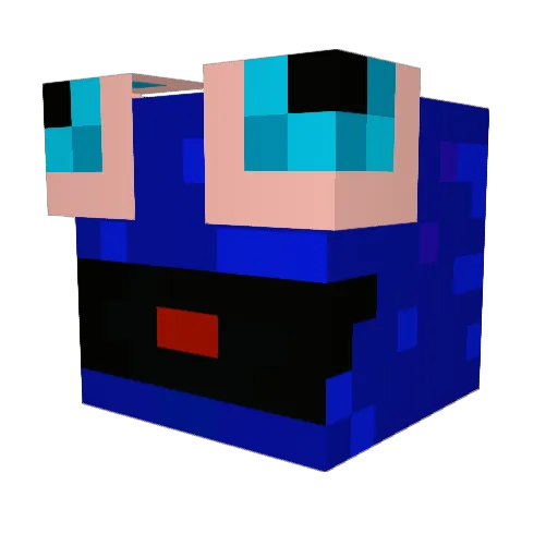 8bitspartan Minecraft avatar head, 3D render