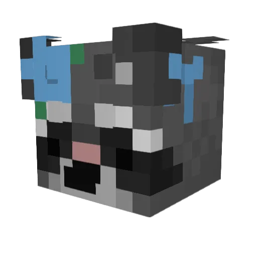 8carl Minecraft avatar head, 3D render