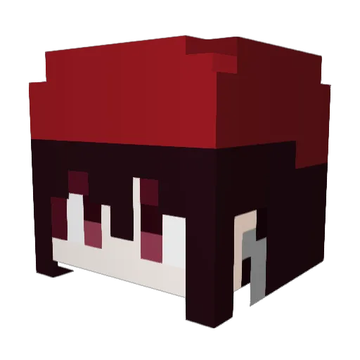 8cm_LEmoN Minecraft avatar head, 3D render