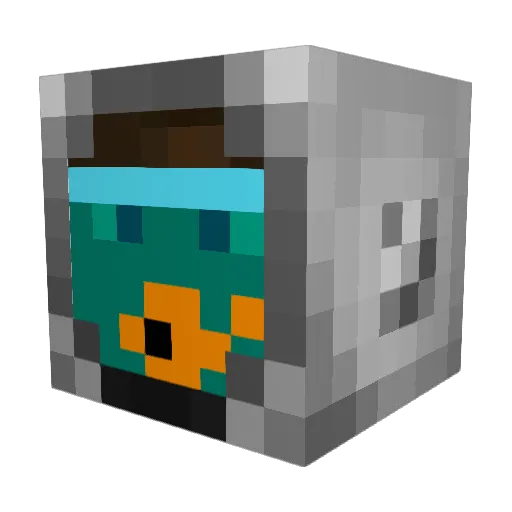8crow Minecraft avatar head, 3D render