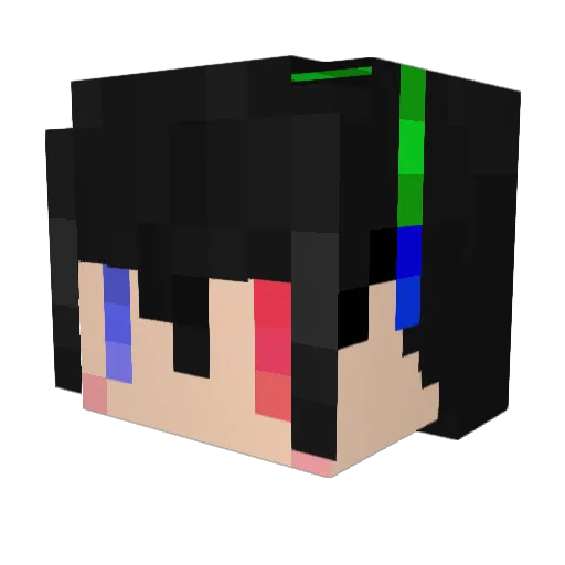 8doot Minecraft avatar head, 3D render