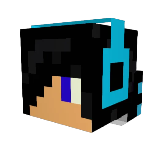 8eeeeeeD Minecraft avatar head, 3D render