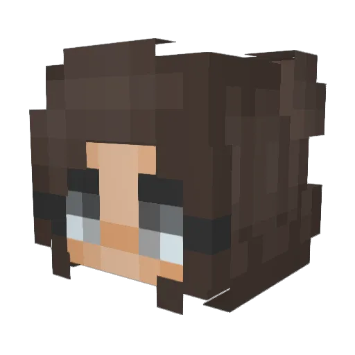 8eepu Minecraft avatar head, 3D render