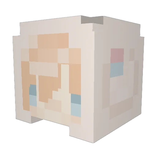 8eignet Minecraft avatar head, 3D render